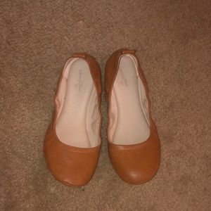 Camel colored ballerina flats
